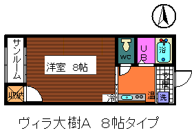 ヴィラ大樹Ａ　８帖.bmp